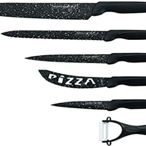 Royalty Line RL-MB5N Lot de 6 couteaux avec revêtement marbre