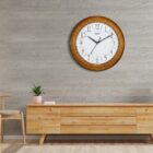 Cabinet TV in modern living room with armchair,lamp,table,flower