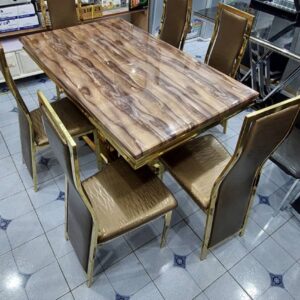 Table de salle à manger en marbre avec 06 chaises