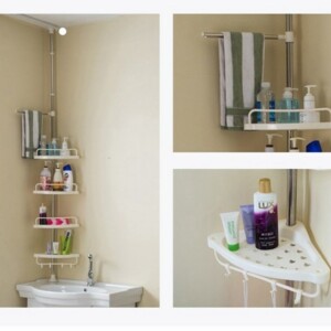 Etagère d'angle multiple pour salle de bain