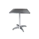 TABLE de terrasse en alu et inox carrée