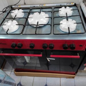 Cuisinière à Gaz 5 Foyers WILSON 60x90 – Rouge - Garantie 12mois