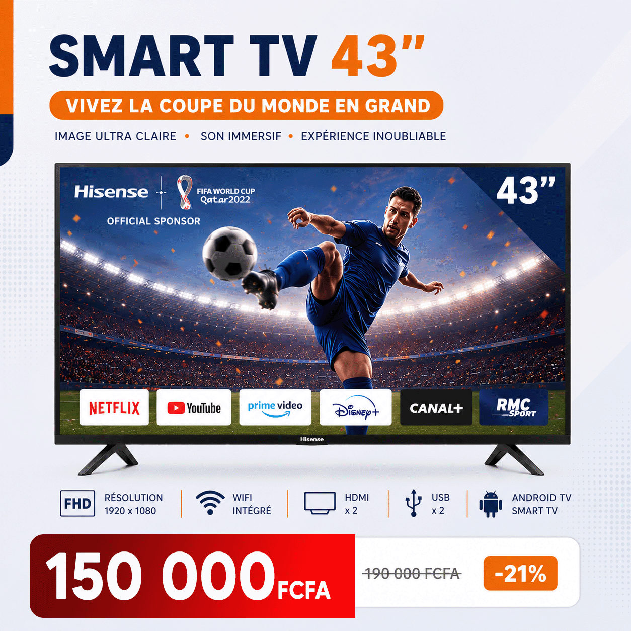 smart-tv-hisense 43 pouces