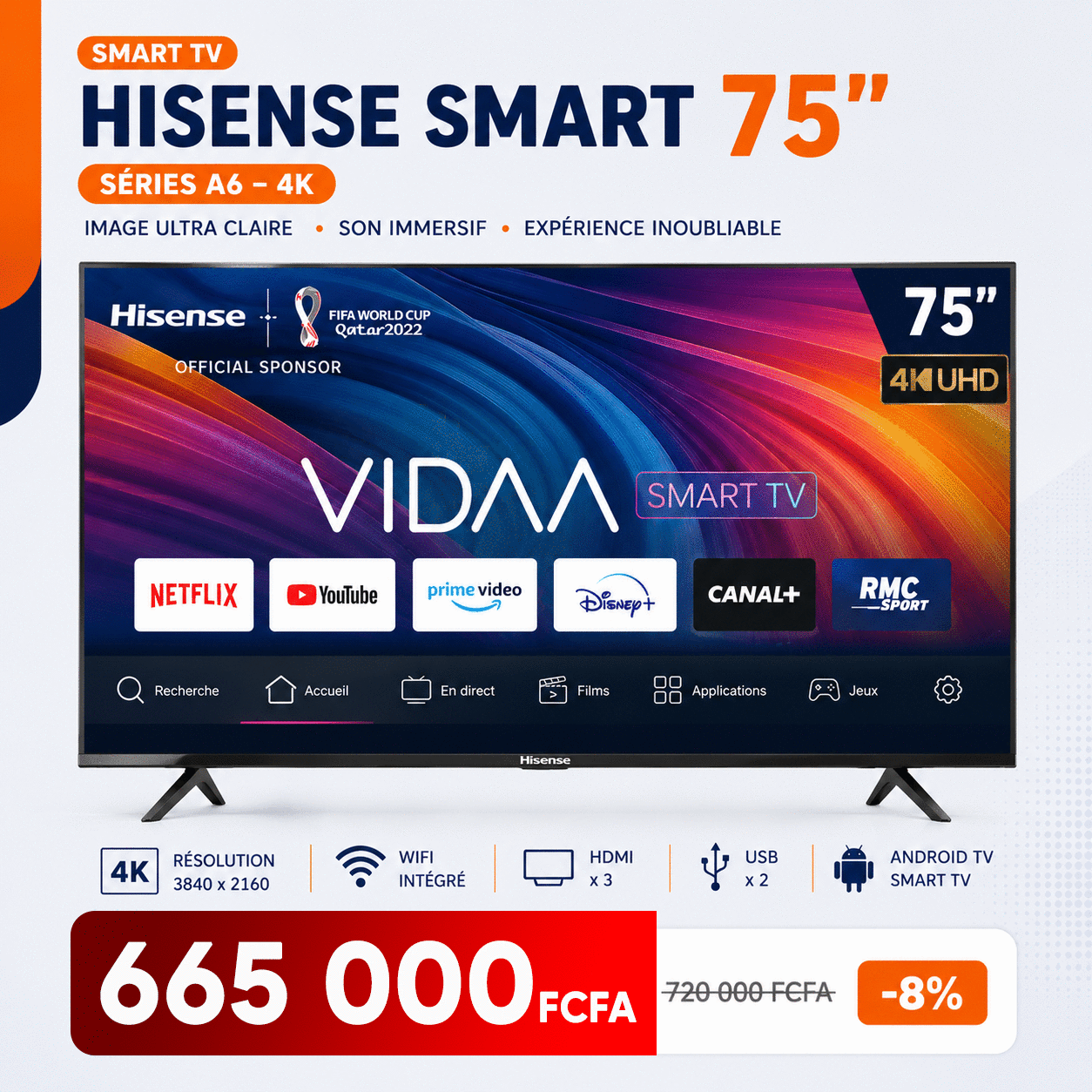 smart-tv-hisense 75 pouces